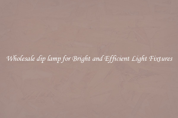 Wholesale dip lamp for Bright and Efficient Light Fixtures