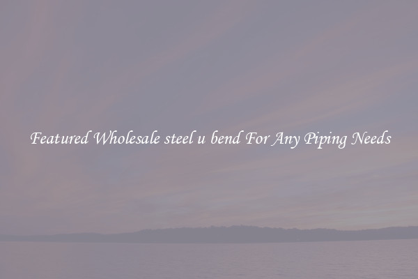 Featured Wholesale steel u bend For Any Piping Needs