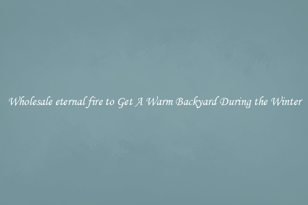 Wholesale eternal fire to Get A Warm Backyard During the Winter