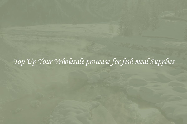 Top Up Your Wholesale protease for fish meal Supplies
