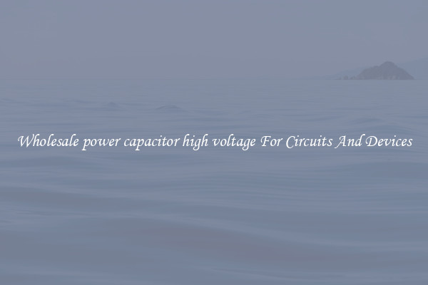 Wholesale power capacitor high voltage For Circuits And Devices