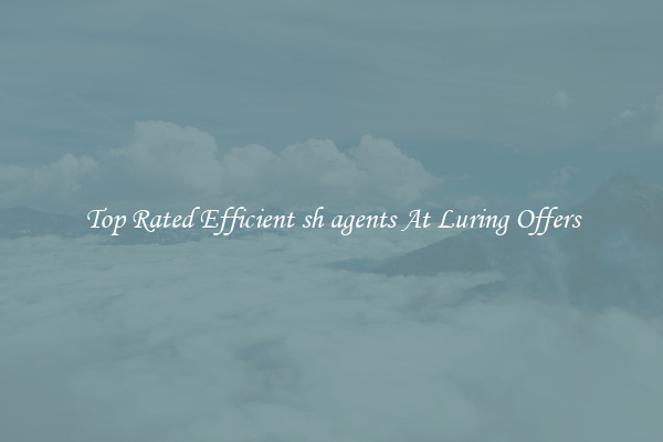 Top Rated Efficient sh agents At Luring Offers