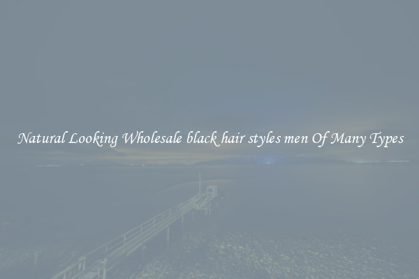Natural Looking Wholesale black hair styles men Of Many Types