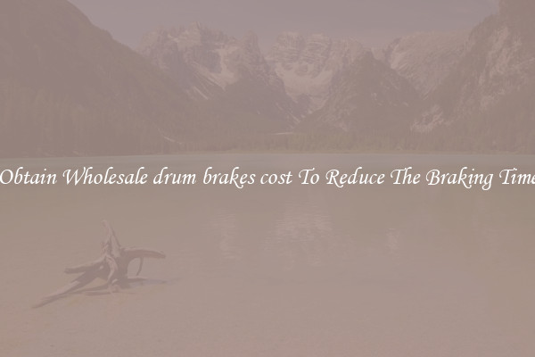 Obtain Wholesale drum brakes cost To Reduce The Braking Time