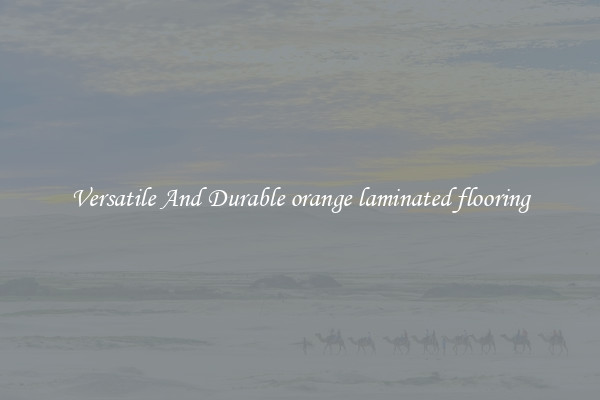 Versatile And Durable orange laminated flooring