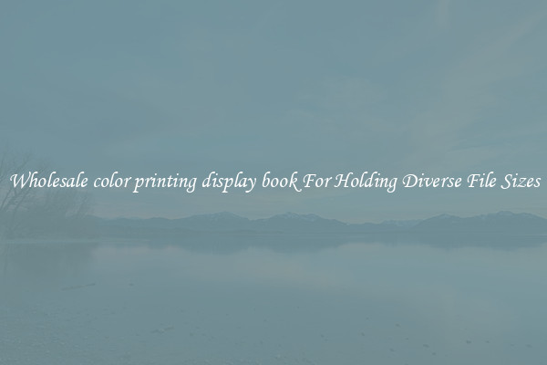 Wholesale color printing display book For Holding Diverse File Sizes