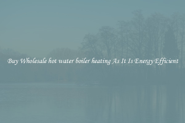 Buy Wholesale hot water boiler heating As It Is Energy Efficient